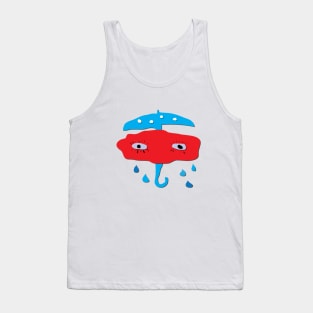 Blue Mushroom umbrella for shiny rainy days Tank Top